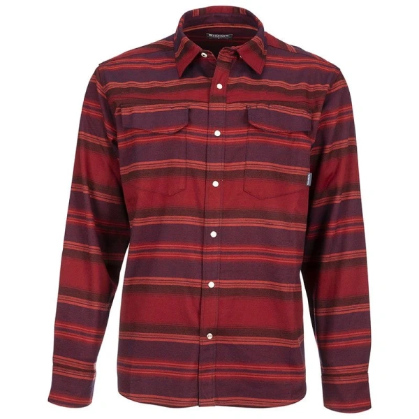 Рубашка Gallatin Flannel LS Shirt (auburn red stripe; Мужской; L)